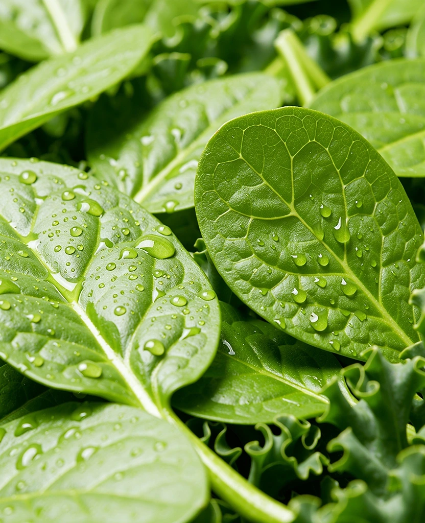 Fresh leafy greens for micronutrients